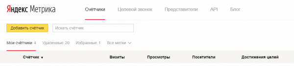 Новый счетчик Метрики