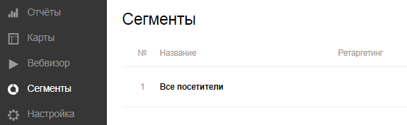 Метрика - отчет по сегменту