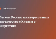 Песков: Россия заинтересована в партнерстве с Китаем в энергетике