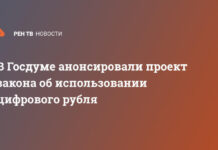 В Госдуме анонсировали проект закона об использовании цифрового рубля