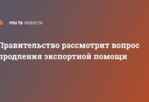 Правительство рассмотрит вопрос продления экспортной помощи