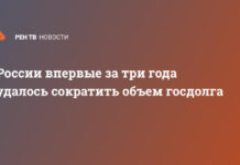 России впервые за три года удалось сократить объем госдолга