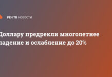 Доллару предрекли многолетнее падение и ослабление до 20%