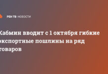 Кабмин вводит с 1 октября гибкие экспортные пошлины на ряд товаров