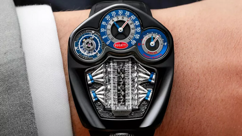 Представлены элитные часы Bugatti Tourbillon с мини-копией двигателя V16 за $340 000 | ichip.ru