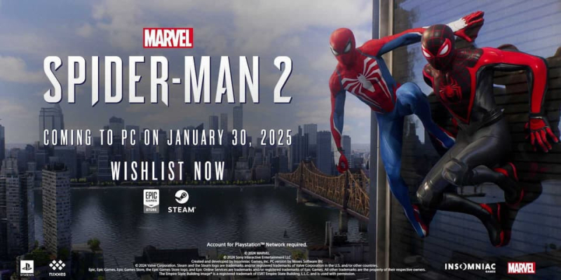 Крутейший эксклюзив PS5 Marvel’s Spider-Man 2 выйдет на ПК 30 января 2025 года | ichip.ru