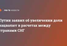 Путин заявил об увеличении доли нацвалют в расчетах между странами СНГ