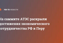 На саммите АТЭС раскрыли достижения экономического сотрудничества РФ и Перу