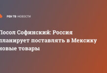 Посол Софинский: Россия планирует поставлять в Мексику новые товары