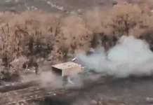 Танк Т-80 с «царь-мангалом» и цепями помог штурмовикам взять опорпункт ВСУ