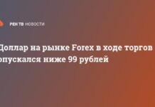 Доллар на рынке Forex в ходе торгов опускался ниже 99 рублей