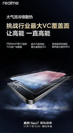 realme Neo7 представят 11 декабря &mdash; это монстр автономности с батареей на 7000 мА*ч | ichip.ru