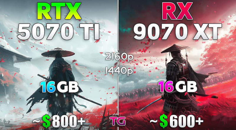 Эксперт сравнил видеокарты Radeon RX 9070 XT и GeForce RTX 5070 Ti | ichip.ru