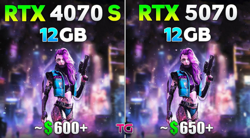 Какая видеокарта лучше? Сравнение GeForce RTX 5070 с RTX 4070 SUPER в 1440p | ichip.ru