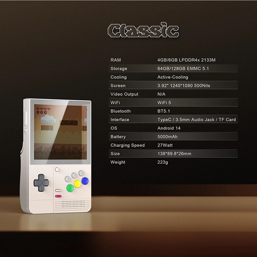 Представлена портативная консоль Retroid Pocket Classic в ретро-дизайне с современными возможностями | ichip.ru