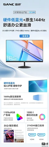 Представлен супердоступный игровой монитор SANC OF24H за $55 | ichip.ru