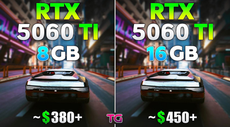 8 ГБ мало? В Testing Games сравнили GeForce RTX 5060 Ti с 8 и 16 ГБ видеопамяти в 1440p | ichip.ru