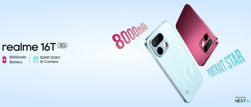 Представлен суперавтономный и сверхзащищенный realme 16T — 8000 мА*ч и IP69 Pro | ichip.ru