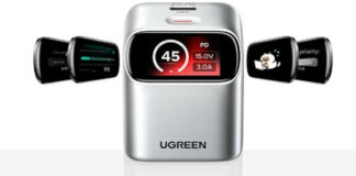 Ugreen встроила дисплей в компактную GaN-зарядку на 45 Вт | ichip.ru