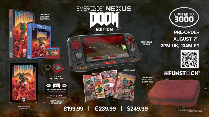 Под DOOM создали отдельную портативку. Evercade выпустит лимитированную консоль всего в 3000 экземпляров